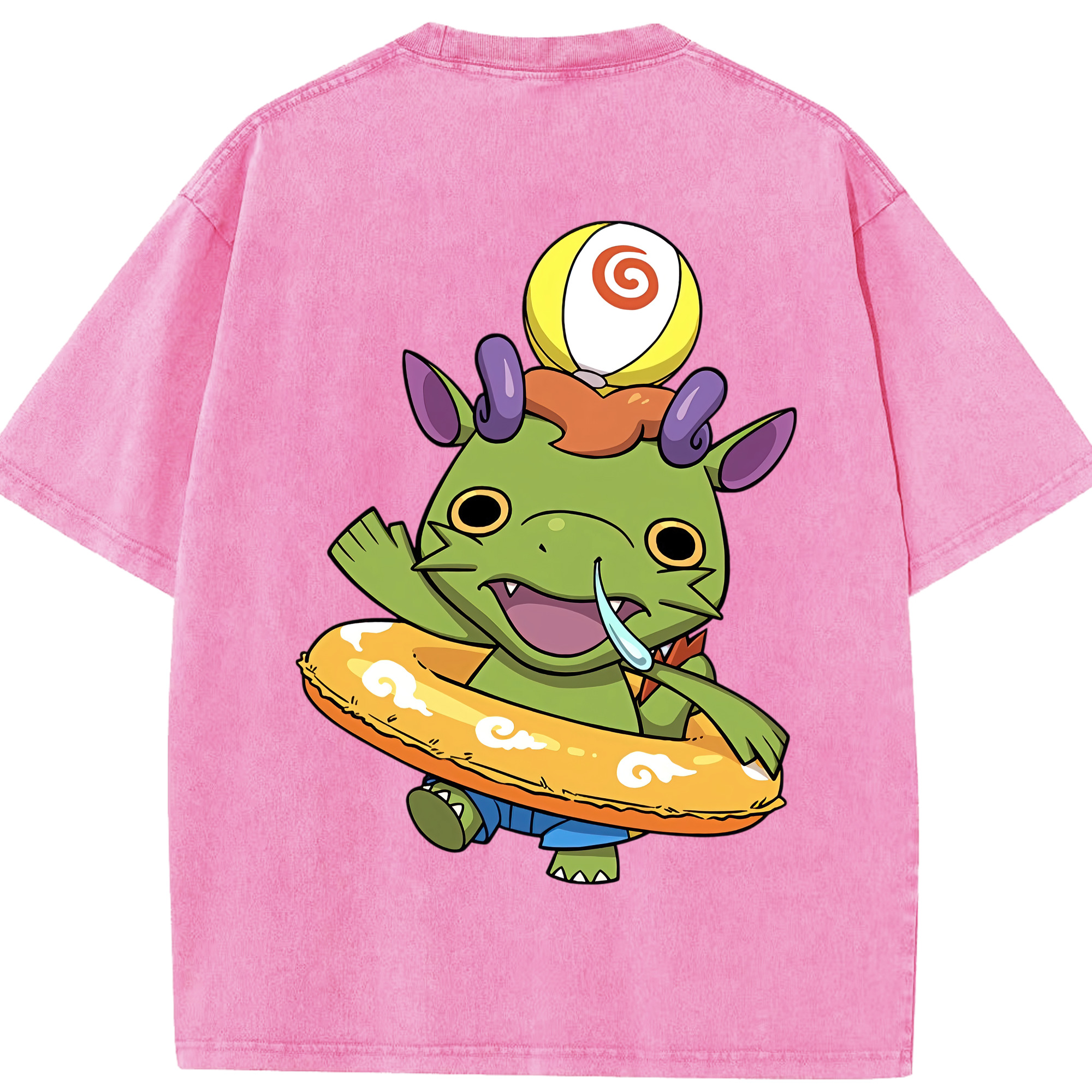 （画像用） 妖怪ウォッチ Yo-kai Watch 綿100% ヴィンテージ風 半袖Tシャツ（背面プリント）